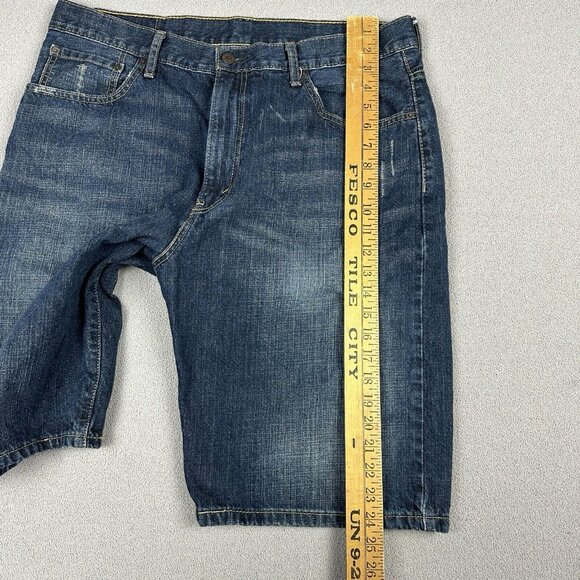 Levis 569 Mens 36 Loose Fit Jeans Shorts Blue Wash Jorts Skater Baggy Streetwear - Picture 5 of 8